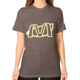 Unisex T-Shirt (on woman) Tri-Blend Coffee Megamarca