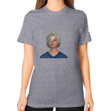 Unisex T-Shirt (on woman) Tri-Blend Grey Megamarca