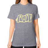 Unisex T-Shirt (on woman) Tri-Blend Grey Megamarca