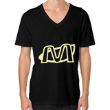 V-Neck (on man) Black Megamarca