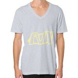 V-Neck (on man) Heather grey Megamarca