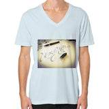 V-Neck (on man) Light blue Megamarca