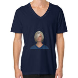V-Neck (on man) Navy Megamarca