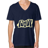 V-Neck (on man) Navy Megamarca