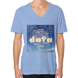 V-Neck (on man) Tri-Blend Blue Megamarca