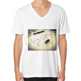 V-Neck (on man) White Megamarca