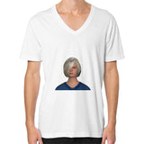 V-Neck (on man) White Megamarca