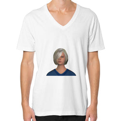 V-Neck (on man) White Megamarca