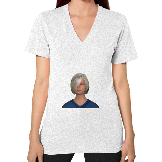 V-Neck (on woman) Ash grey Megamarca