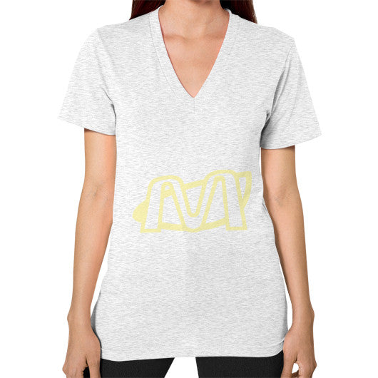 V-Neck (on woman) Ash grey Megamarca