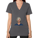 V-Neck (on woman) Asphalt Megamarca