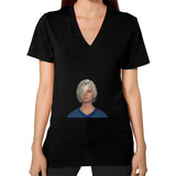 V-Neck (on woman) Black Megamarca