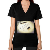 V-Neck (on woman) Black Megamarca