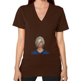 V-Neck (on woman) Brown Megamarca