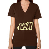 V-Neck (on woman) Brown Megamarca