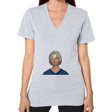 V-Neck (on woman) Heather grey Megamarca