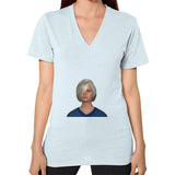 V-Neck (on woman) Light blue Megamarca