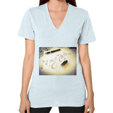 V-Neck (on woman) Light blue Megamarca