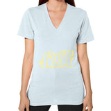 V-Neck (on woman) Light blue Megamarca