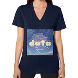V-Neck (on woman) Navy Megamarca