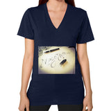 V-Neck (on woman) Navy Megamarca