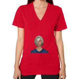 V-Neck (on woman) Red Megamarca