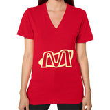 V-Neck (on woman) Red Megamarca