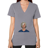 V-Neck (on woman) Slate Megamarca
