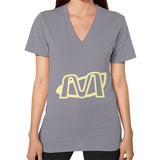 V-Neck (on woman) Slate Megamarca