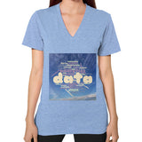 V-Neck (on woman) Tri-Blend Blue Megamarca