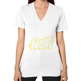 V-Neck (on woman) White Megamarca