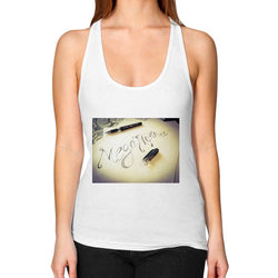 Women's Flowy Racerback Tank White Megamarca