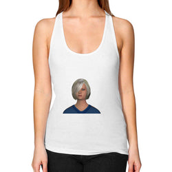 Women's Flowy Racerback Tank White Megamarca