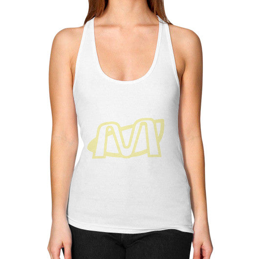 Women's Flowy Racerback Tank White Megamarca