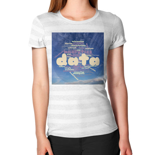 Women's T-Shirt Ash White Stripe Megamarca