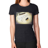 Women's T-Shirt Tri-Blend Black Megamarca