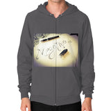 Zip Hoodie (on man) Asphalt Megamarca