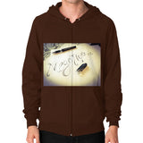 Zip Hoodie (on man) Brown Megamarca