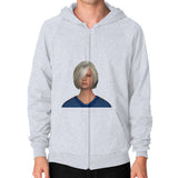 Zip Hoodie (on man) Heather grey Megamarca