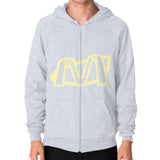 Zip Hoodie (on man) Heather grey Megamarca