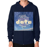 Zip Hoodie (on man) Navy Megamarca