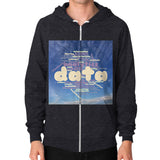 Zip Hoodie (on man) Tri-Blend Black Megamarca