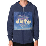 Zip Hoodie (on man) Tri-Blend Navy Megamarca