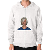 Zip Hoodie (on man) Tri-Blend Oatmeal Megamarca