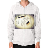 Zip Hoodie (on man) Tri-Blend Oatmeal Megamarca