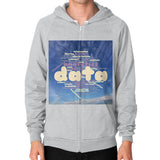 Zip Hoodie (on man) Tri-Blend Silver Megamarca