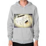 Zip Hoodie (on man) Tri-Blend Silver Megamarca