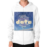 Zip Hoodie (on man) White Megamarca