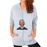 Zip Hoodie (on woman) Heather grey Megamarca