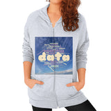 Zip Hoodie (on woman) Heather grey Megamarca